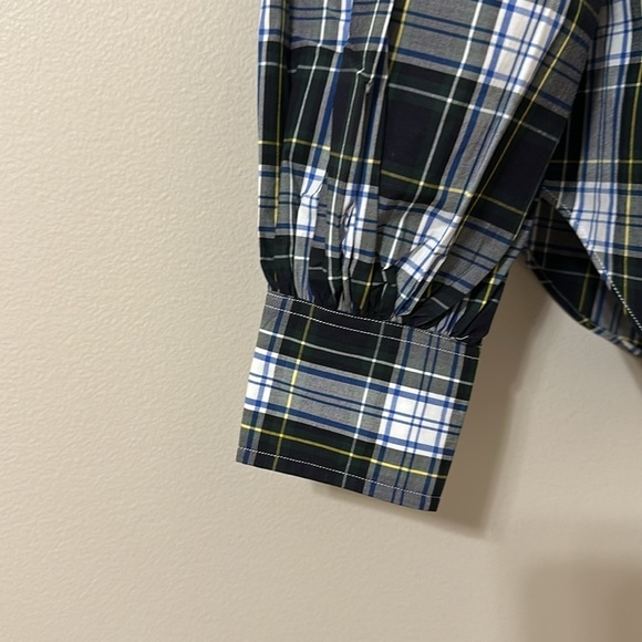 NWT Polo Ralph Lauren Womens Plaid Puff Sleeve Button Down Shirt Sz 6 Preppy - Picture 6 of 13